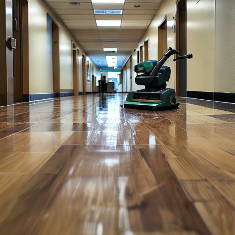 Floor stripping and waxing process for Raleigh facility managers