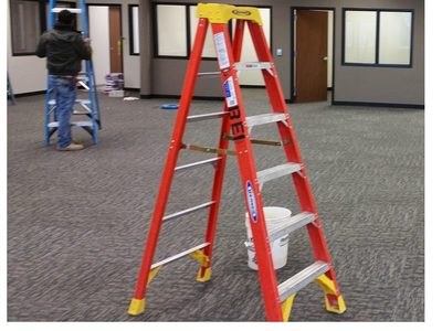 Post-construction cleanup crew detailing a new commercial build in Raleigh NC